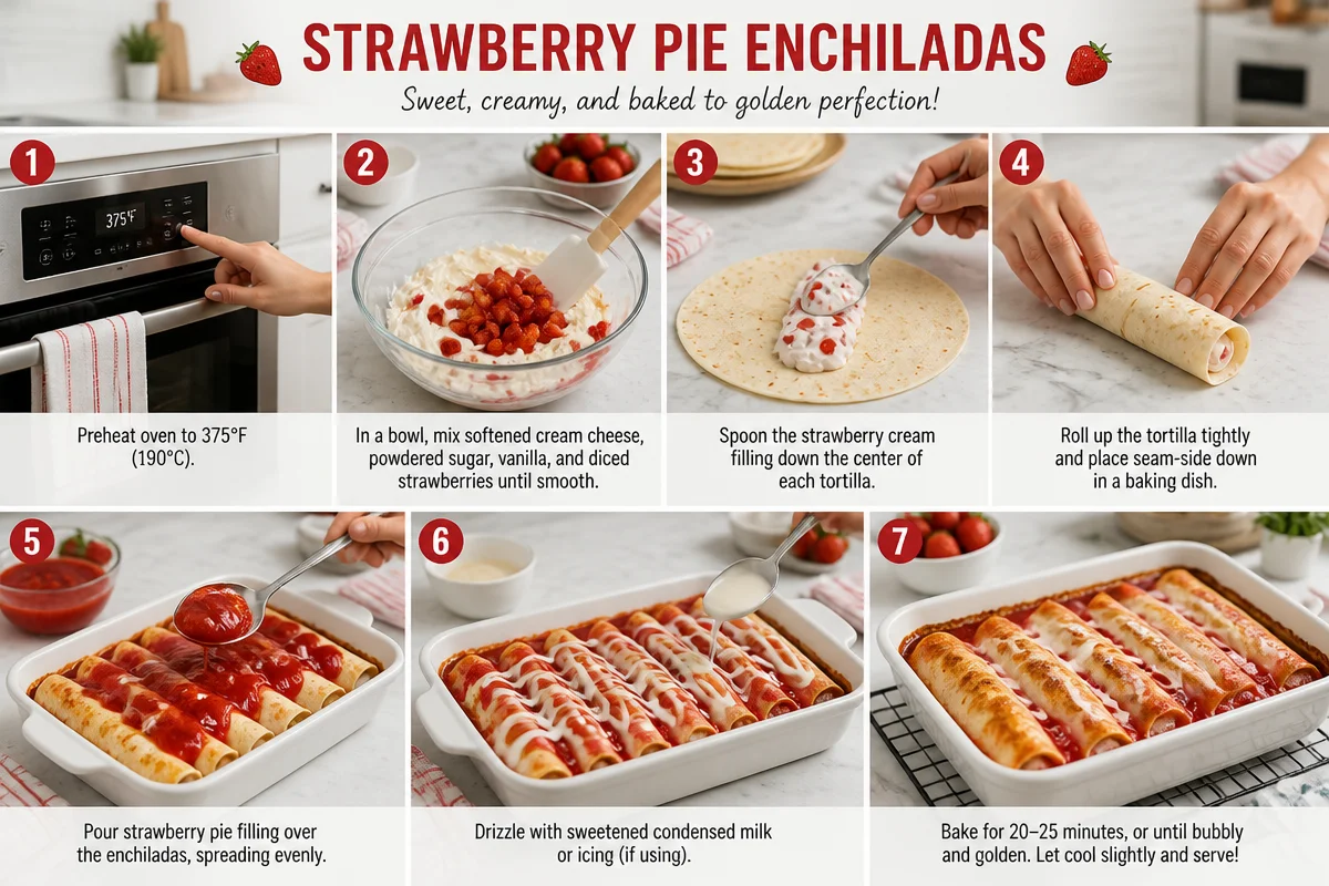 Strawberry Pie Enchiladas