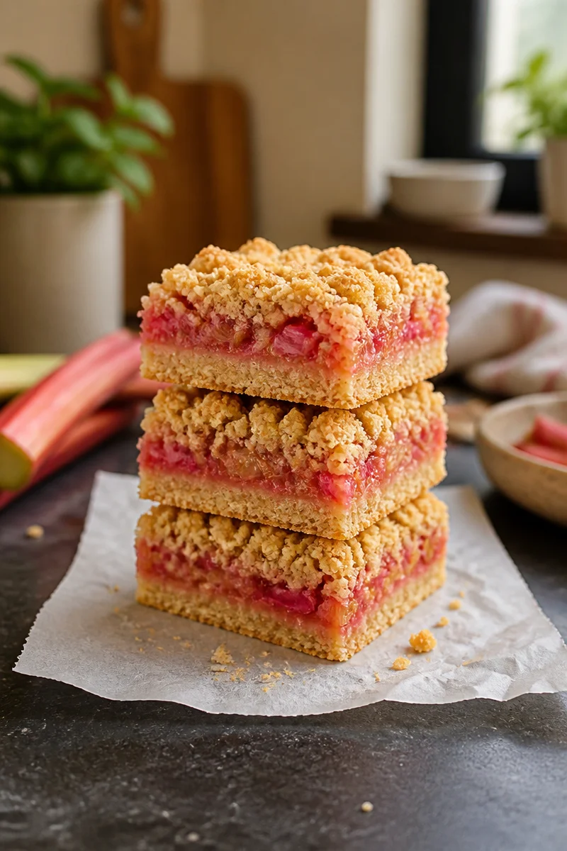 Best Rhubarb Crumble Bars