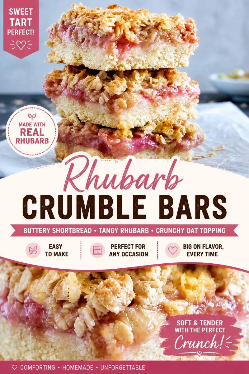 Best Rhubarb Crumble Bars