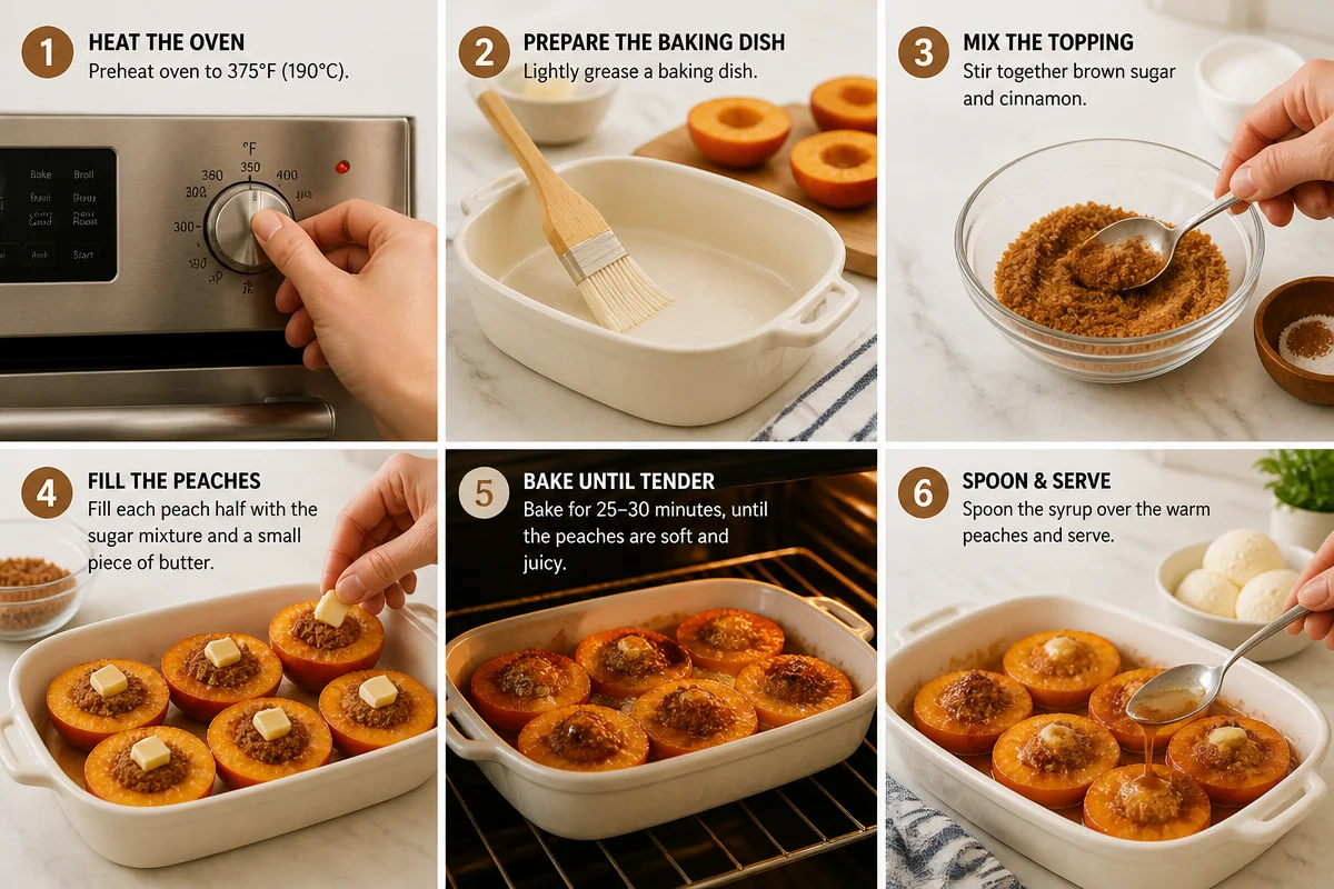 Cinnamon Sugar Baked Peaches
