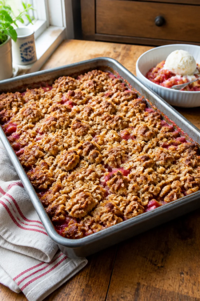 Easy Rhubarb Crisp