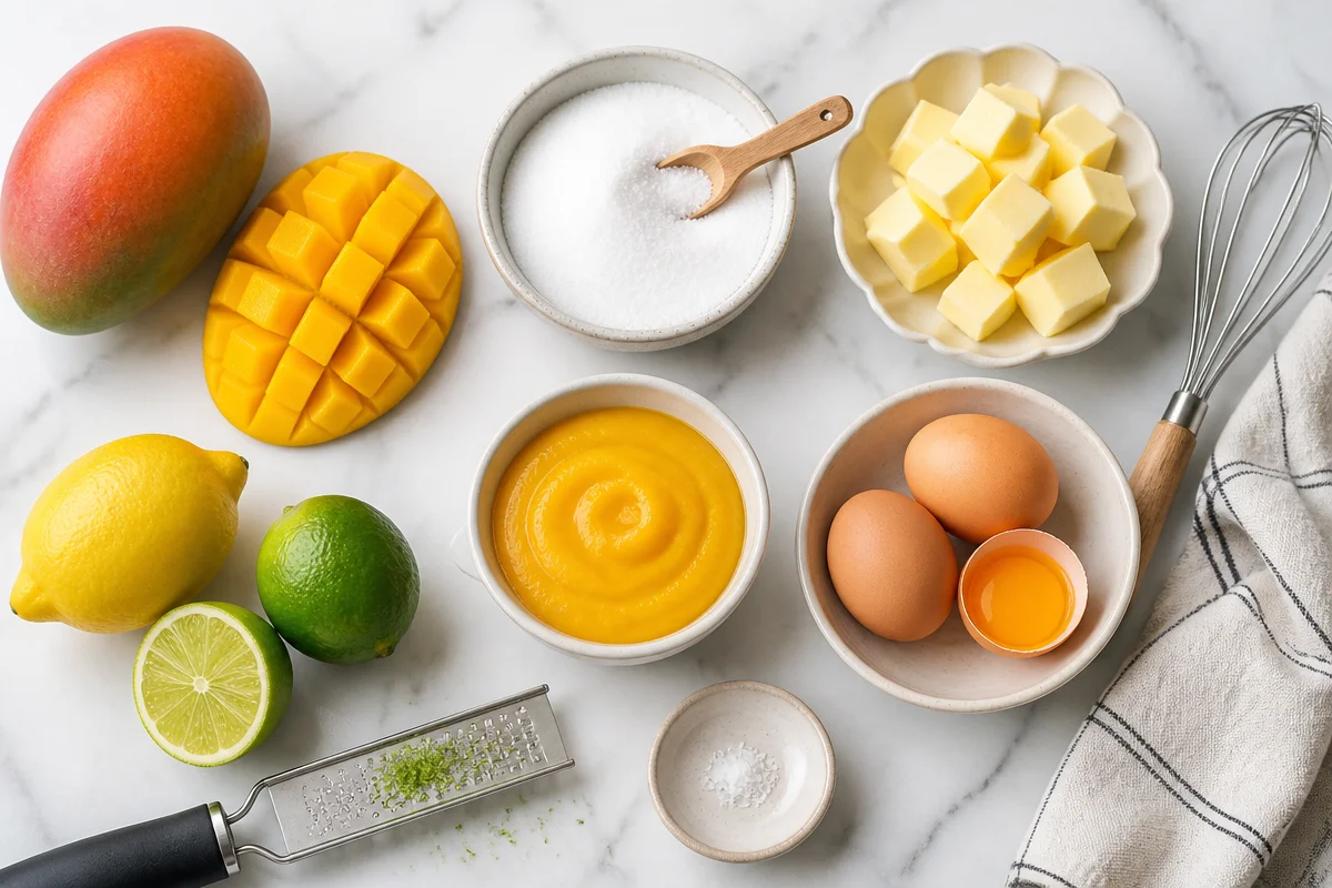 Mango Curd Dessert Bars with Shortbread Crust