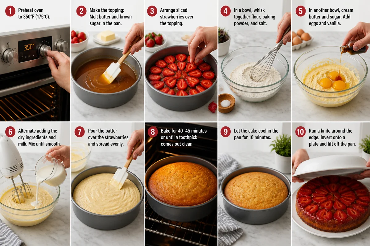 Delicious Strawberry Upside Down Cake Recipe