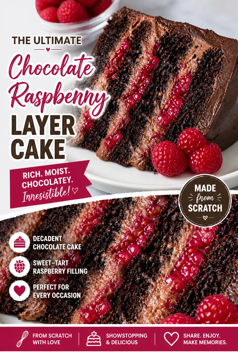 Indulge in Dark Chocolate Raspberry Mousse Cake