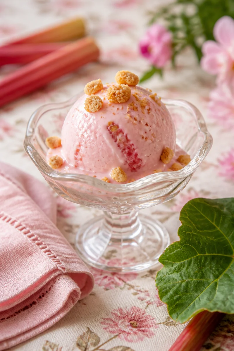 Divine Rhubarb Ice Cream