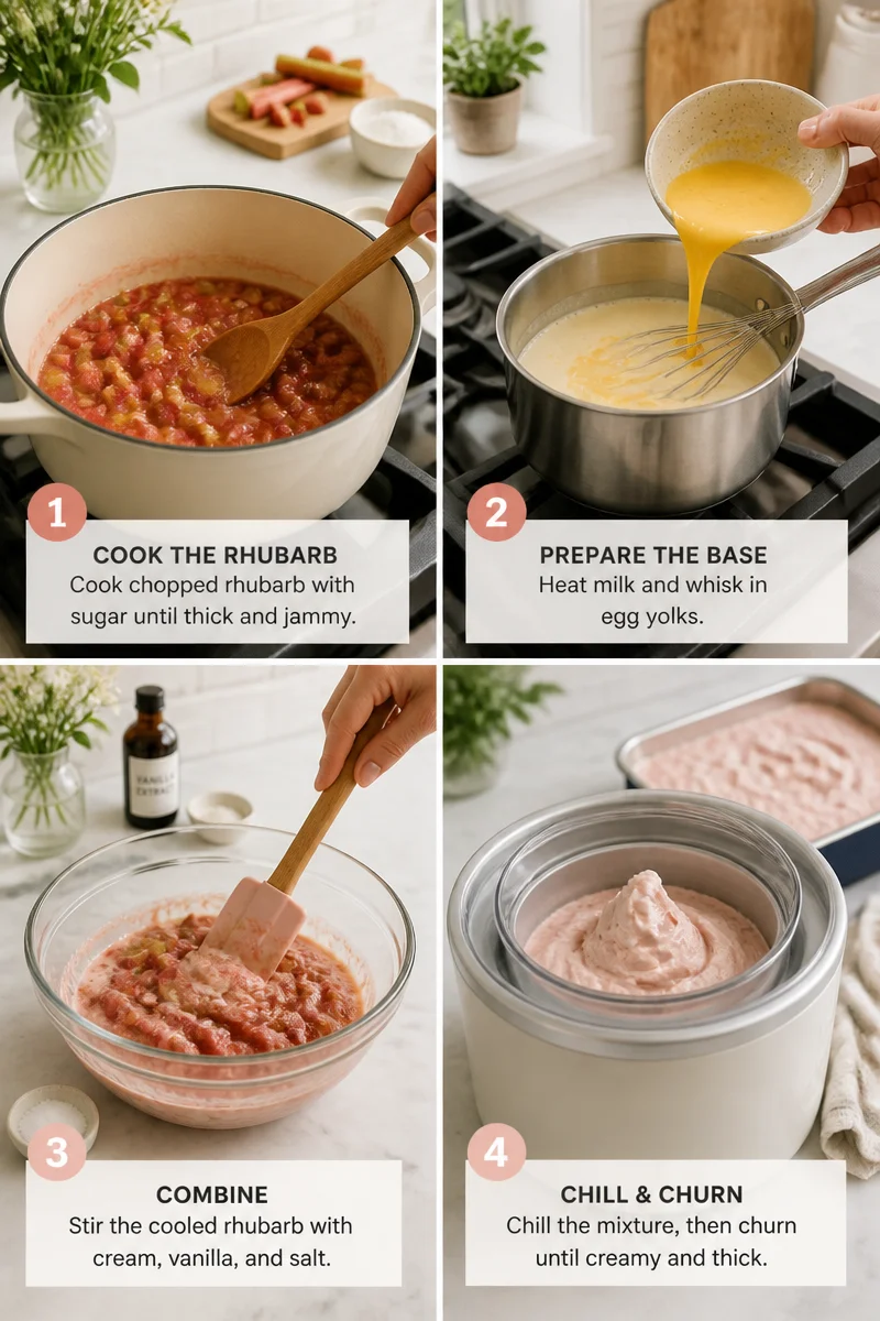 Savoring Divine Rhubarb Ice Cream - A Creamy Delight to Share