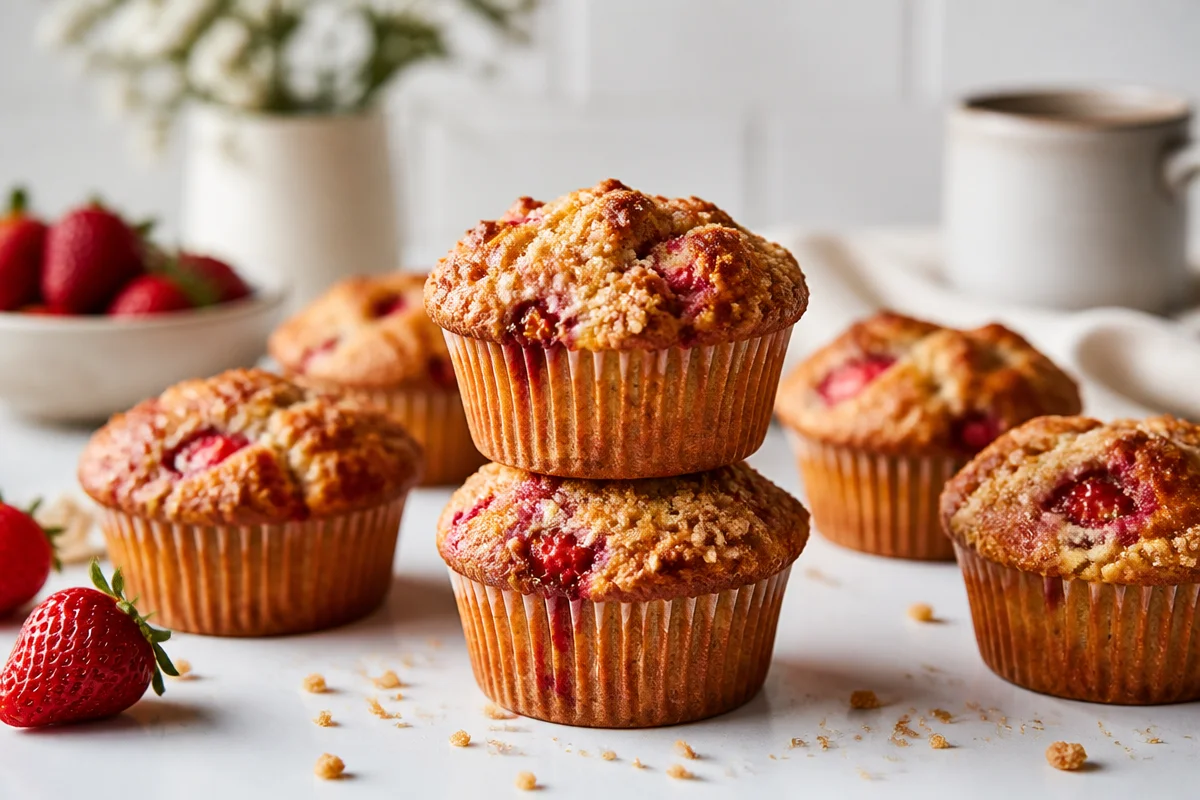 Strawberry Shortcake Muffins Recipe Easy 5-Minute Quick Snack Idea