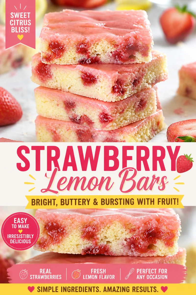 Sweet and Tangy Strawberry Lemon Blondies – A Breeze to Make