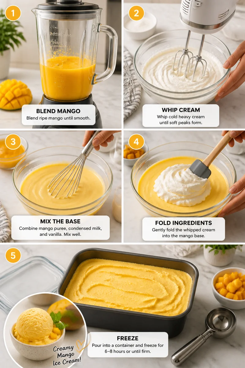 Creamy Homemade Mango Ice Cream You Can Make Today!