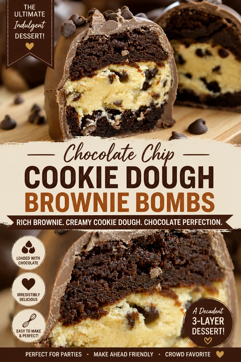 Decadent Chocolate Chip Cookie Dough Brownie Bites to Savor