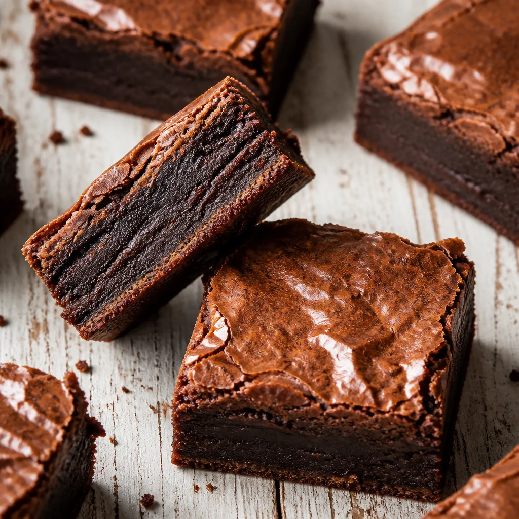 Indulgent Slutty Brownies with layers of cookie dough, Oreos, and brownie mix.