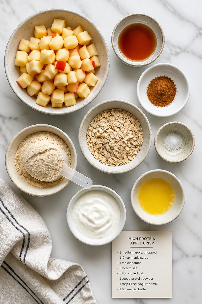 Healthy High Protein Apple Crisp