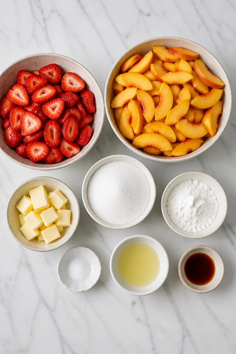 Brown Butter Strawberry Peach Pie