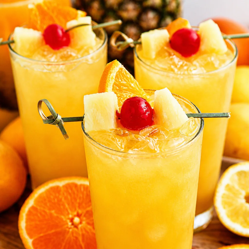 Refreshing Tropical Punch Lemonade perfect for gatherings and summer parties.