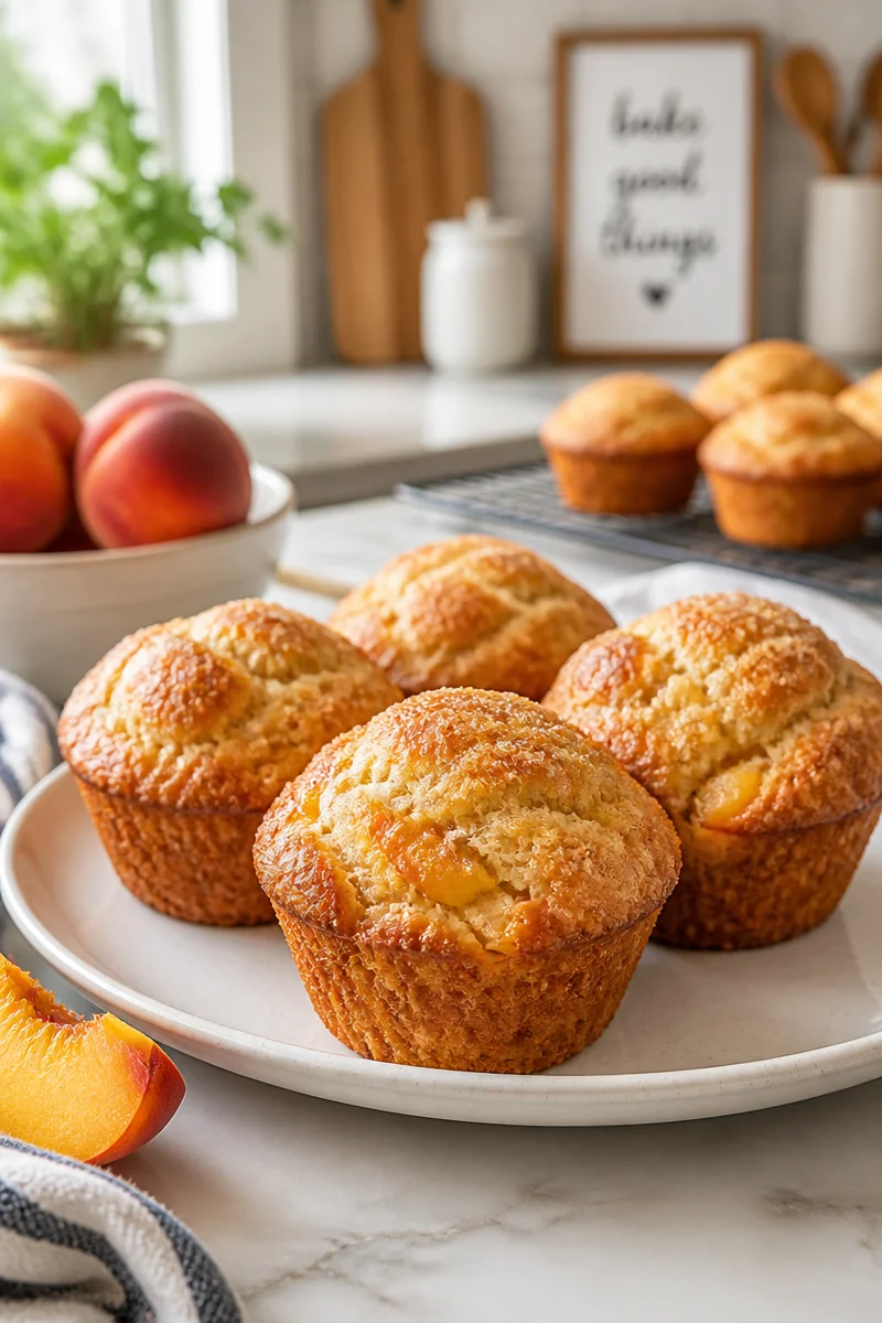 Sweet and Simple Peach Cobbler Muffins You’ll Love to Bake