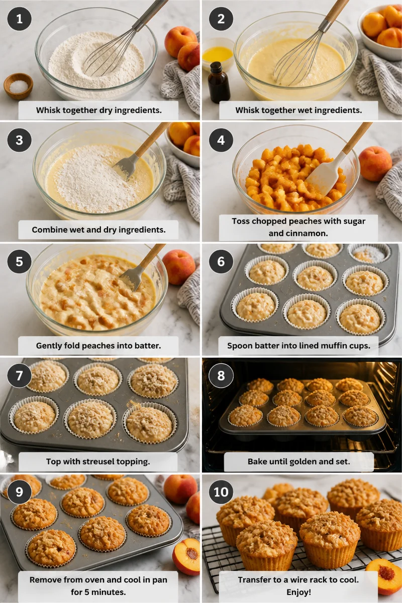 Peach Cobbler Muffins