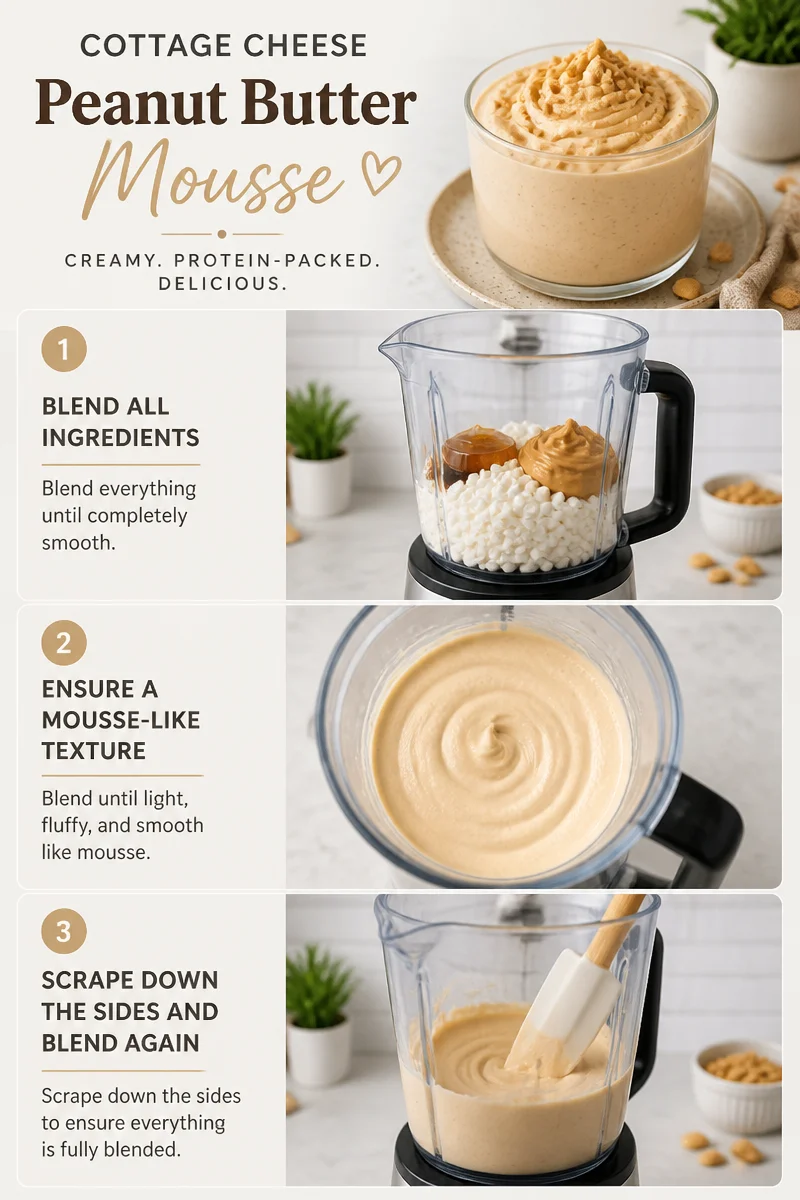 5-Minute Cottage Cheese Peanut Butter Mousse